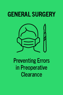 TDE 231398 Preventing Errors in Preoperative Clearance (Claims Corner) Banner